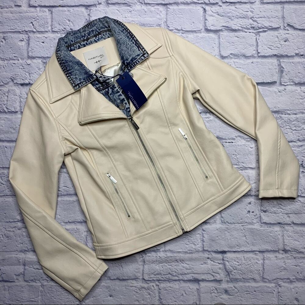 Habitual Girls Faux-Leather Moto Jacket